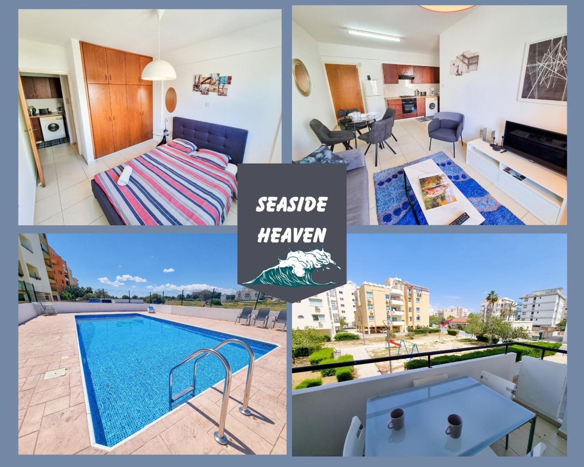 Seaside Heaven Apartment With Pool لارنكا المظهر الخارجي الصورة